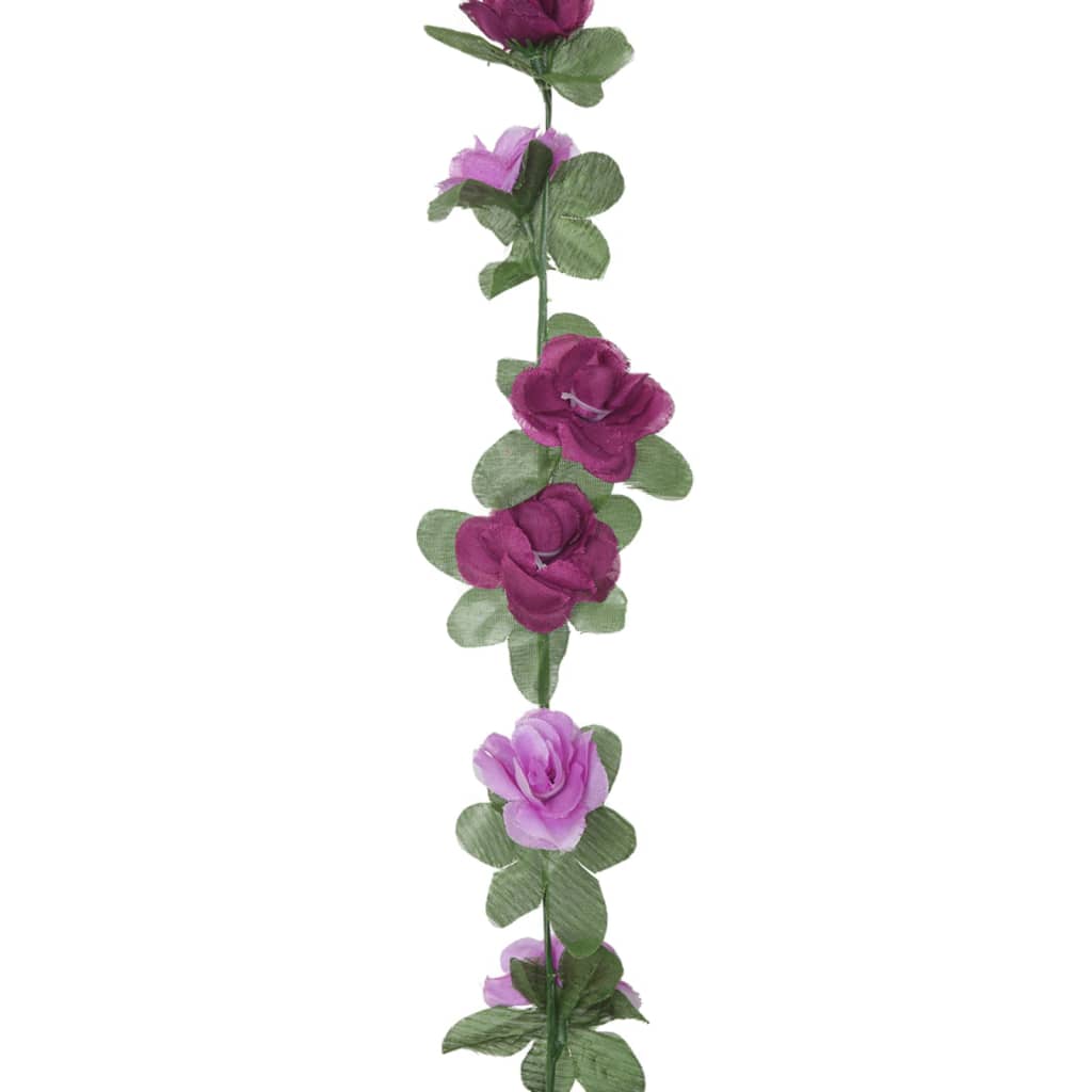 vidaXL Ghirlande de flori de Crăciun, 6 buc., violet deschis, 250 cm vidaXL Ghirlande de flori de Crăciun, 6 buc., violet deschis, 250 cm