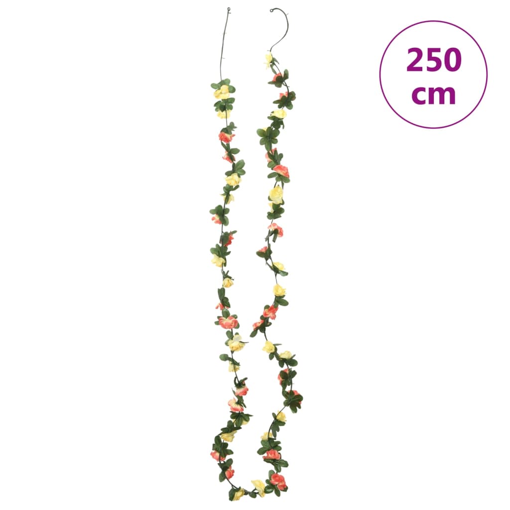 vidaXL Ghirlande flori de Crăciun, 6 buc., roșu apus de soare, 250 cm vidaXL Ghirlande flori de Crăciun, 6 buc., roșu apus de soare, 250 cm