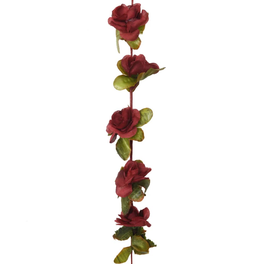 vidaXL Ghirlande de flori de Crăciun, 6 buc., roșu vin, 250 cm vidaXL Ghirlande de flori de Crăciun, 6 buc., roșu vin, 250 cm