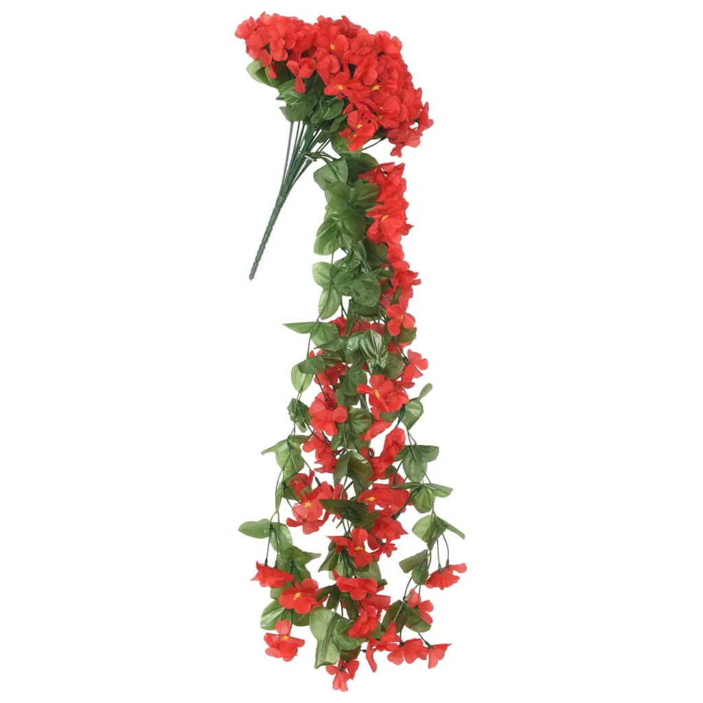 vidaXL Ghirlande de flori de Crăciun, 3 buc., roșu, 85 cm vidaXL Ghirlande de flori de Crăciun, 3 buc., roșu, 85 cm