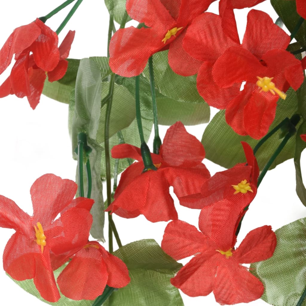 vidaXL Ghirlande de flori de Crăciun, 3 buc., roșu, 85 cm vidaXL Ghirlande de flori de Crăciun, 3 buc., roșu, 85 cm