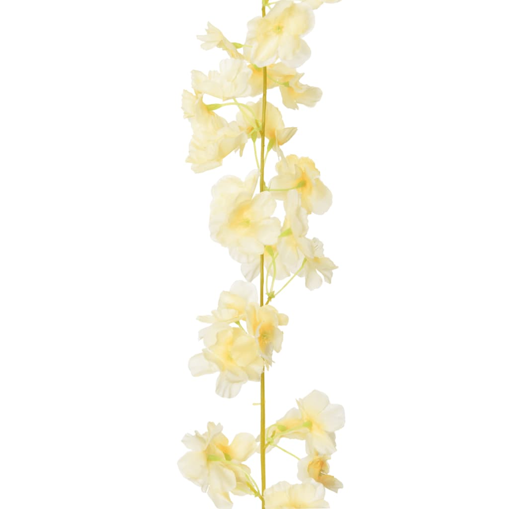 vidaXL Ghirlande de flori de Crăciun, 6 buc., șampanie, 180 cm vidaXL Ghirlande de flori de Crăciun, 6 buc., șampanie, 180 cm