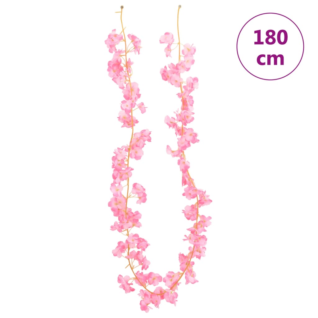 vidaXL Ghirlande de flori de Crăciun, 6 buc., roz închis, 180 cm vidaXL Ghirlande de flori de Crăciun, 6 buc., roz închis, 180 cm