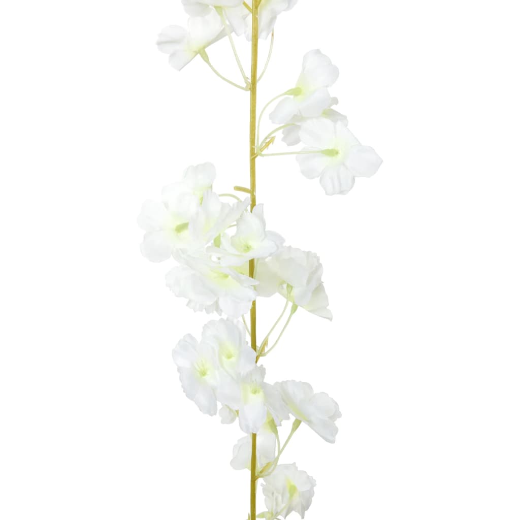 vidaXL Ghirlande de flori de Crăciun, 6 buc., alb, 180 cm vidaXL Ghirlande de flori de Crăciun, 6 buc., alb, 180 cm