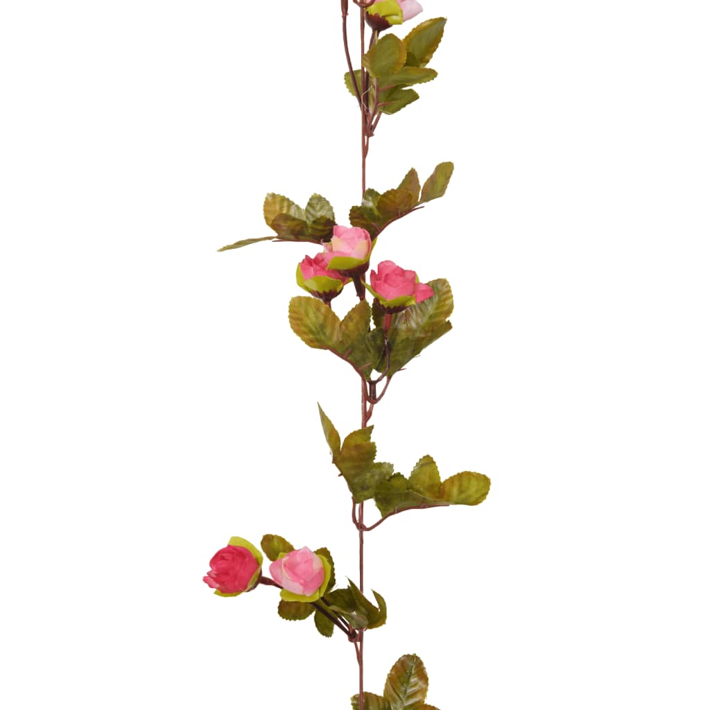 vidaXL Ghirlande de flori de Crăciun, 6 buc., roze, 215 cm vidaXL Ghirlande de flori de Crăciun, 6 buc., roze, 215 cm
