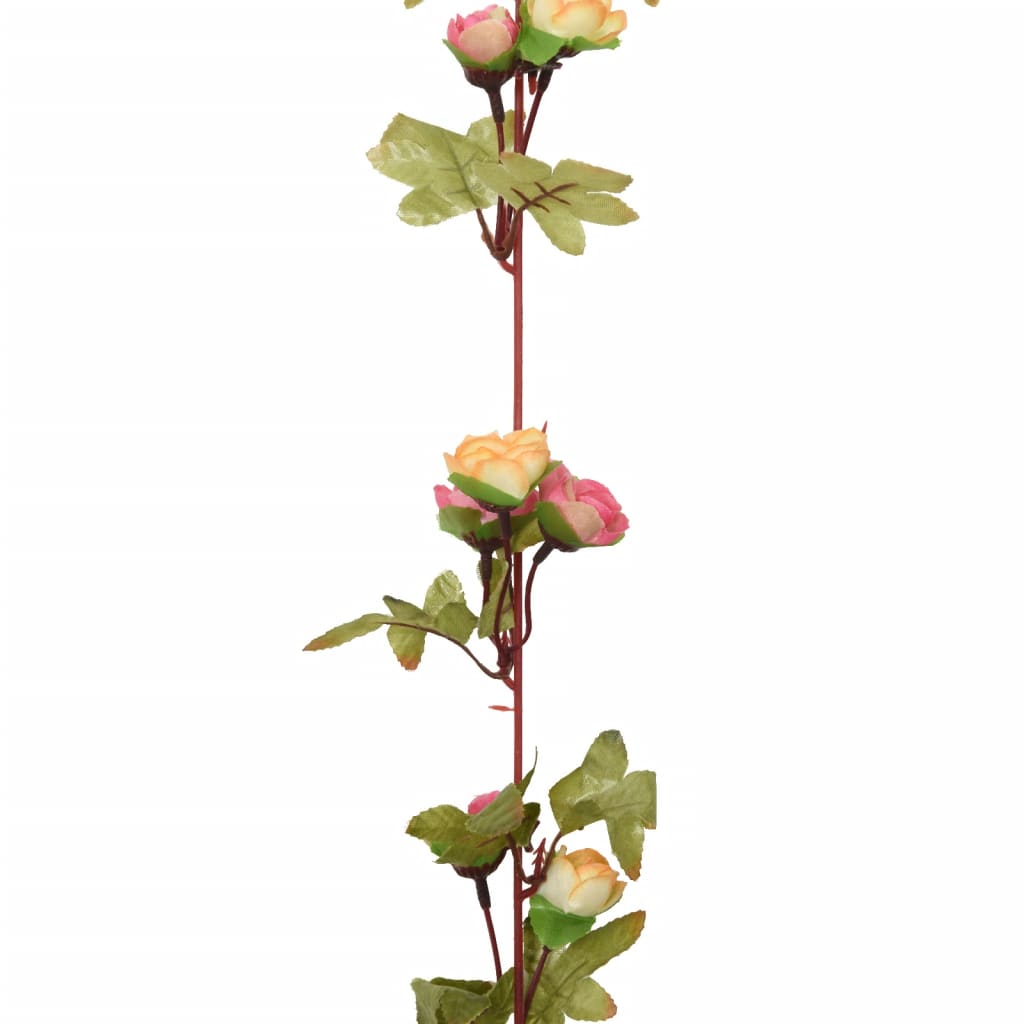 vidaXL Ghirlande de flori de Crăciun, 6 buc., roz, 215 cm vidaXL Ghirlande de flori de Crăciun, 6 buc., roz, 215 cm