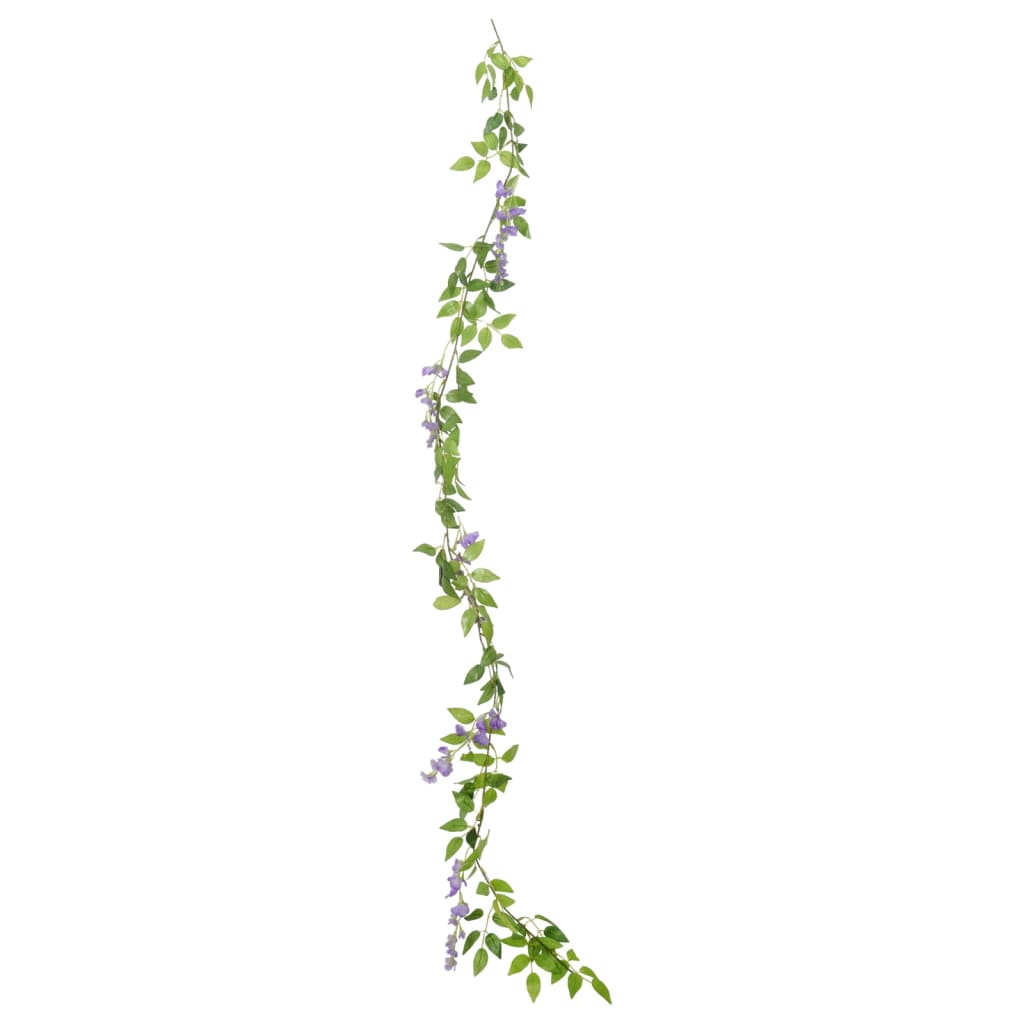 vidaXL Ghirlande de flori de Crăciun, 6 buc., violet, 200 cm vidaXL Ghirlande de flori de Crăciun, 6 buc., violet, 200 cm
