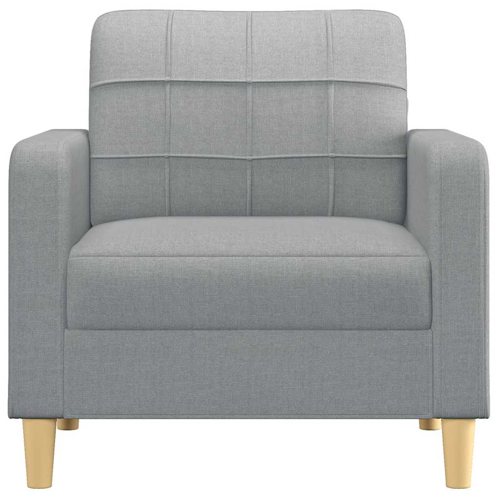 vidaXL Fotoliu canapea, gri deschis, 60 cm, material textil
