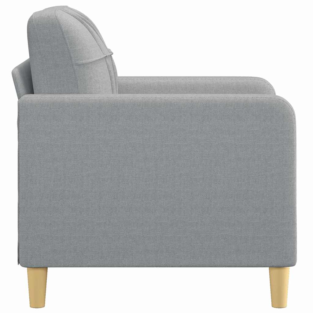 vidaXL Fotoliu canapea, gri deschis, 60 cm, material textil