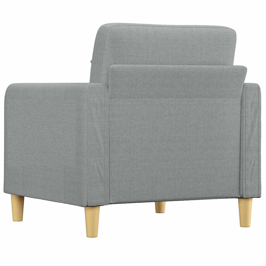 vidaXL Fotoliu canapea, gri deschis, 60 cm, material textil