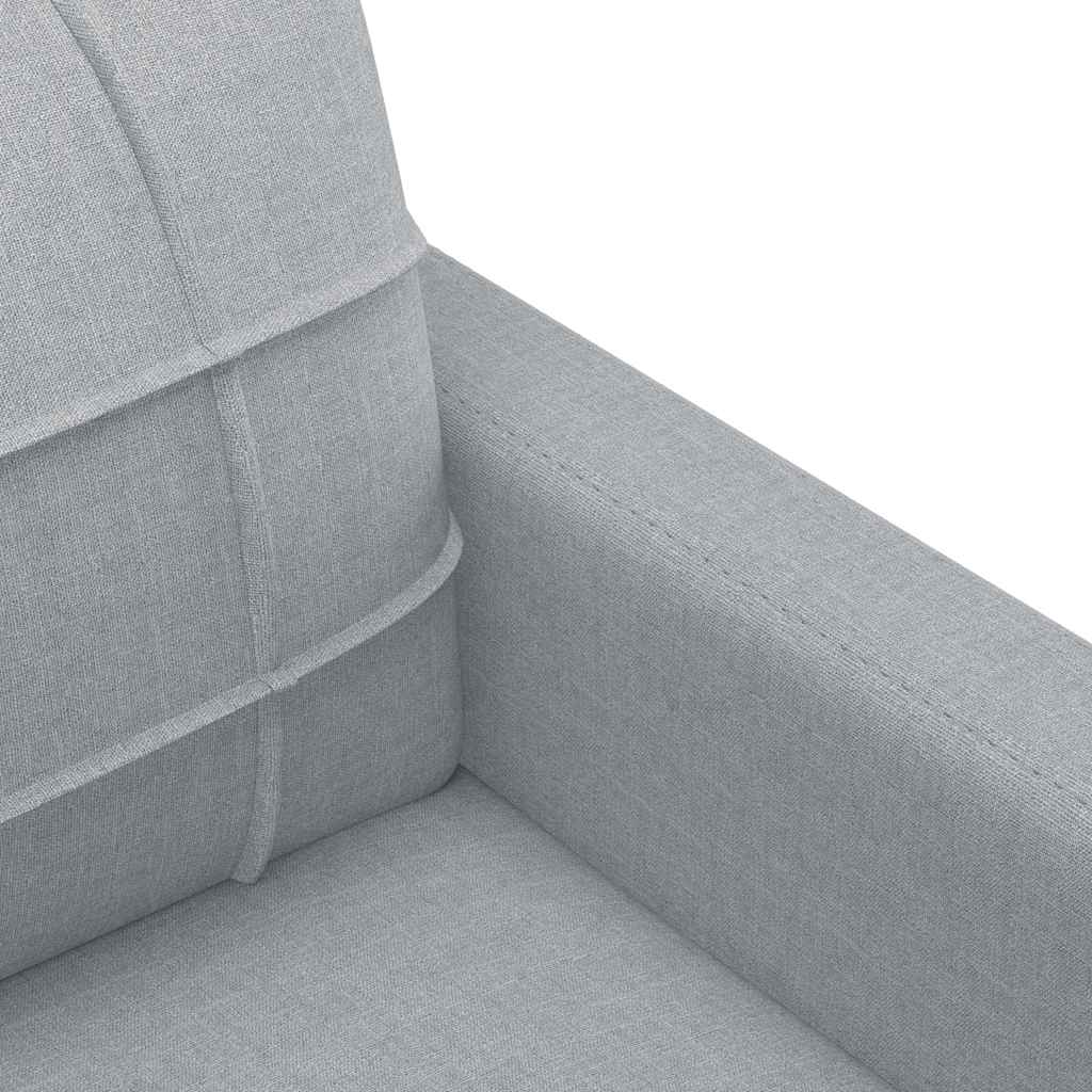 vidaXL Fotoliu canapea, gri deschis, 60 cm, material textil