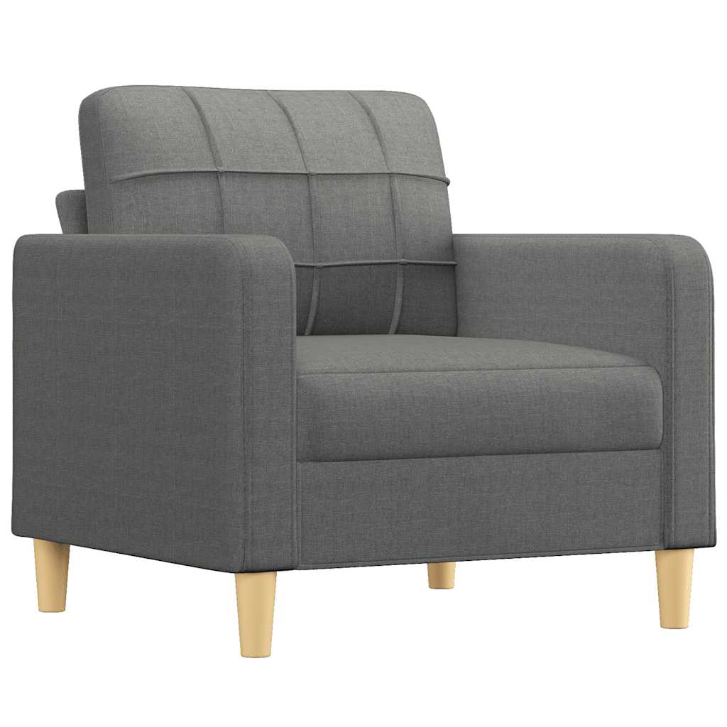 vidaXL Fotoliu canapea, gri închis, 60 cm, material textil