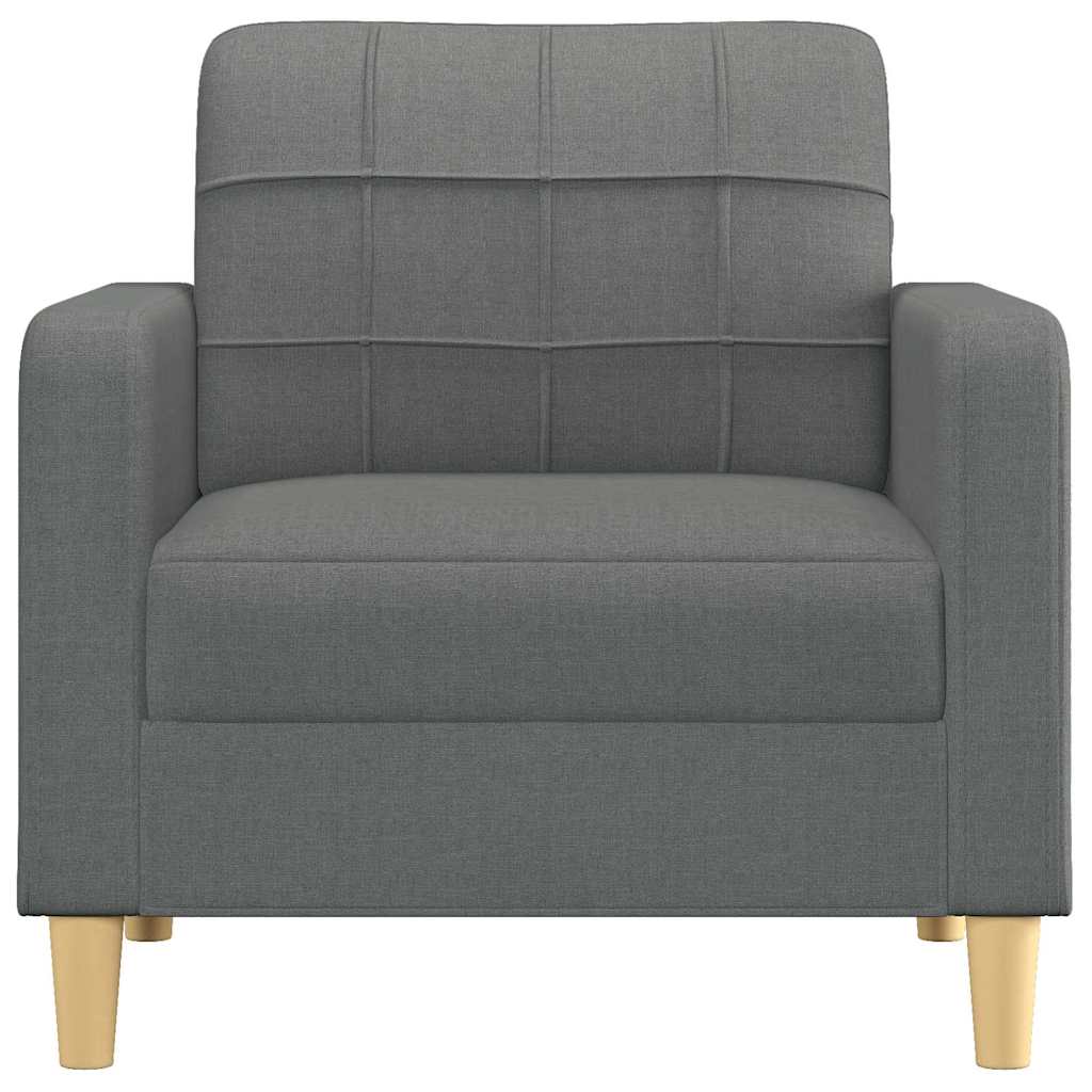 vidaXL Fotoliu canapea, gri închis, 60 cm, material textil