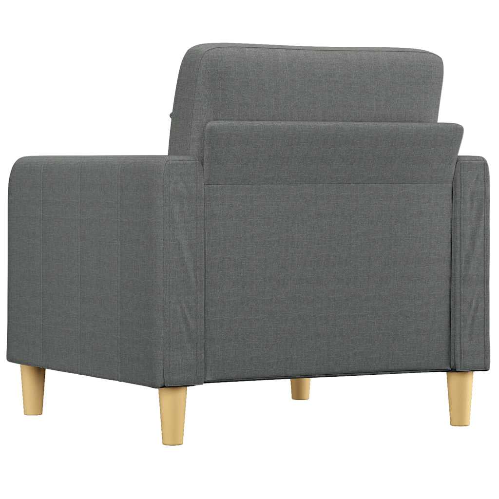 vidaXL Fotoliu canapea, gri închis, 60 cm, material textil