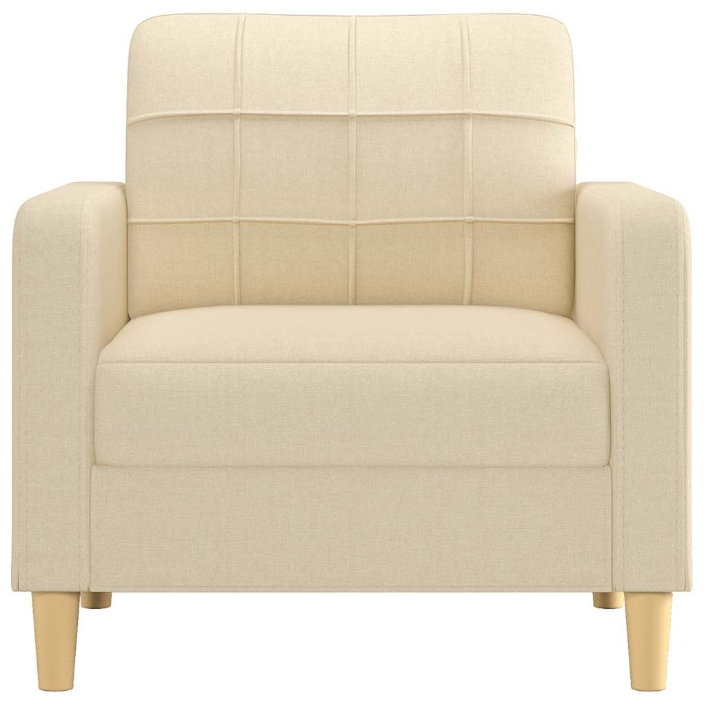 vidaXL Fotoliu canapea, crem, 60 cm, material textil