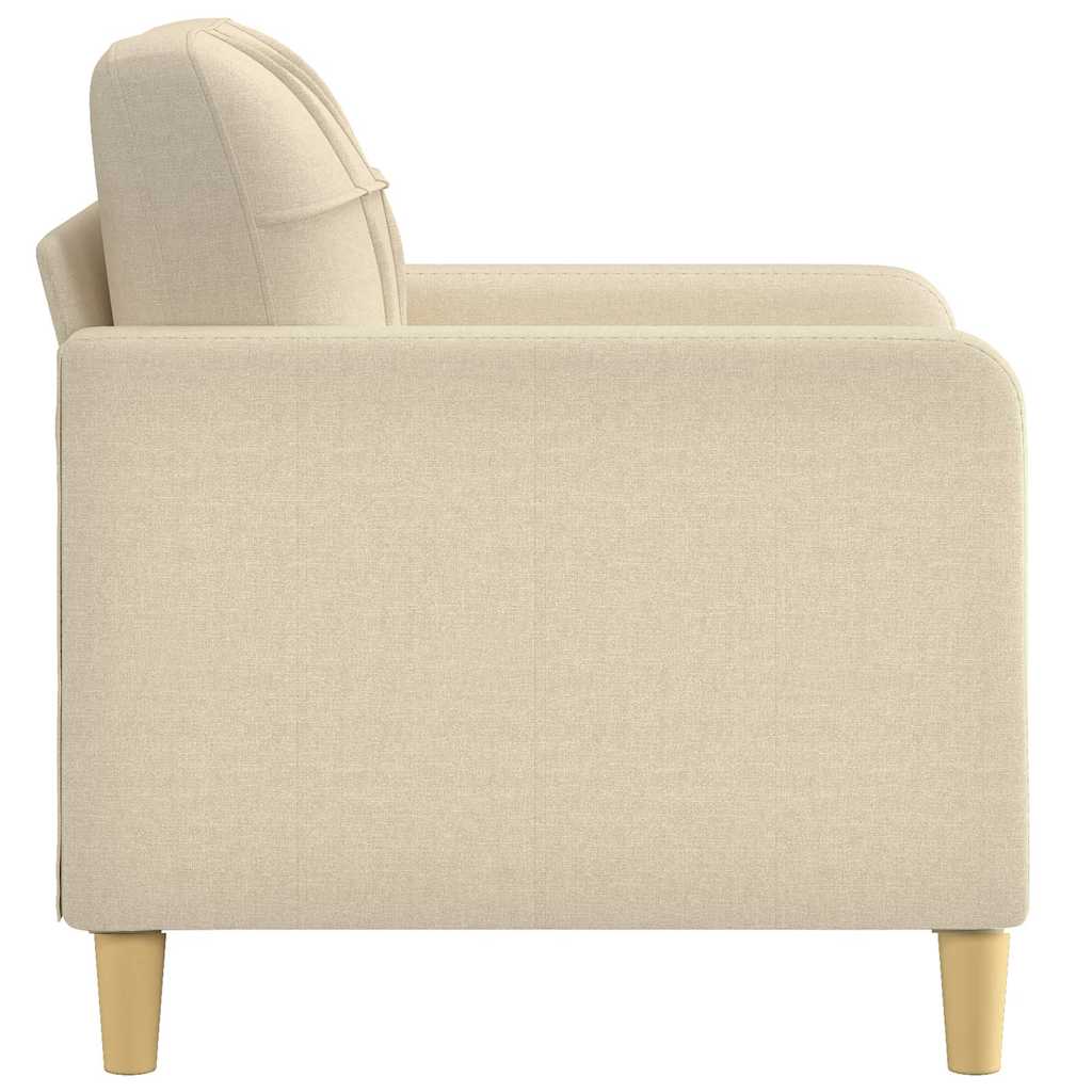 vidaXL Fotoliu canapea, crem, 60 cm, material textil