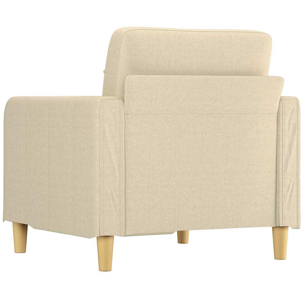 vidaXL Fotoliu canapea, crem, 60 cm, material textil