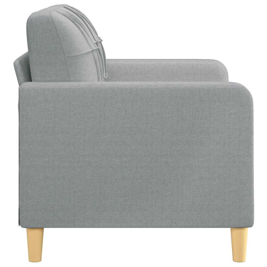 vidaXL Canapea cu 2 locuri, gri deschis, 120 cm, material textil
