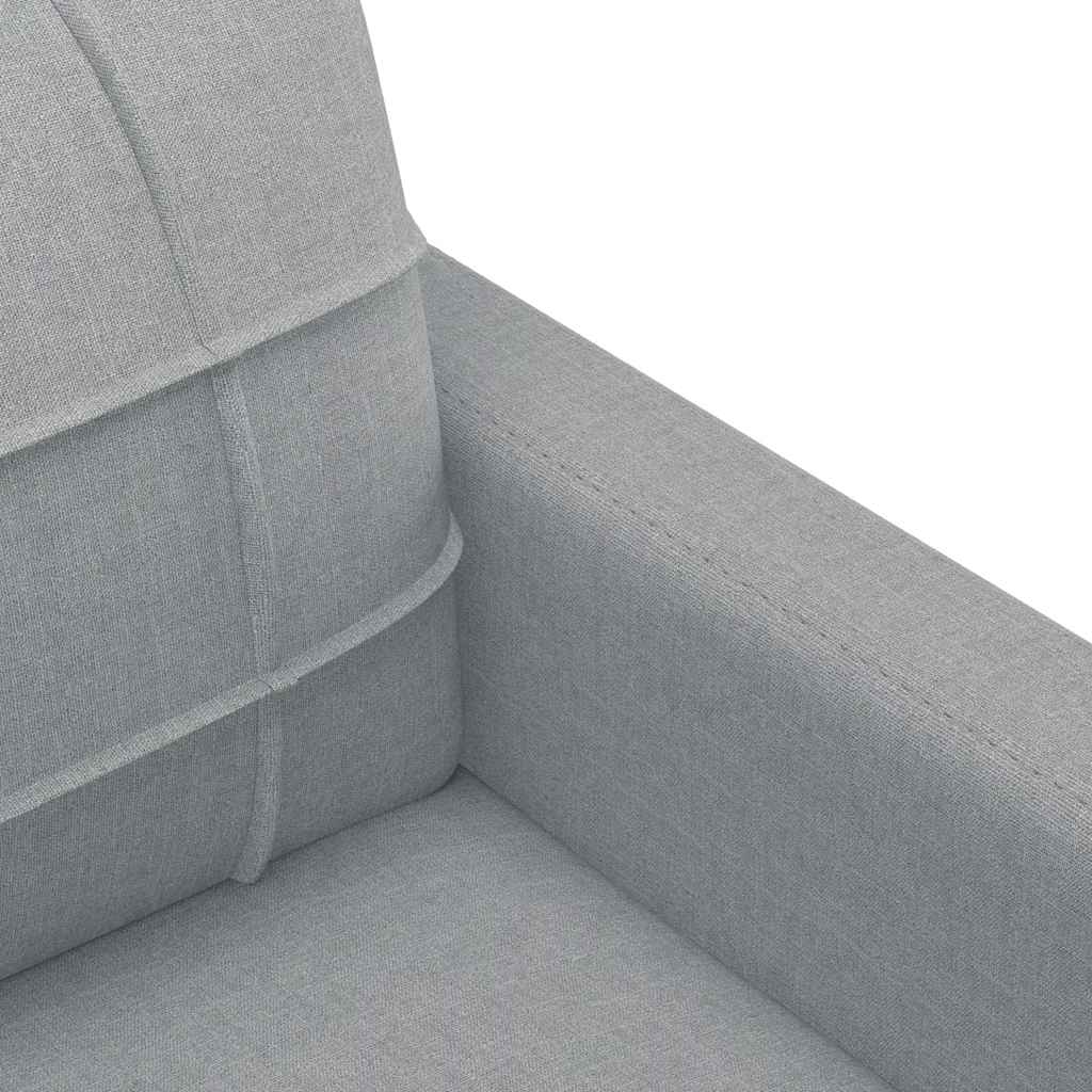 vidaXL Canapea cu 2 locuri, gri deschis, 120 cm, material textil