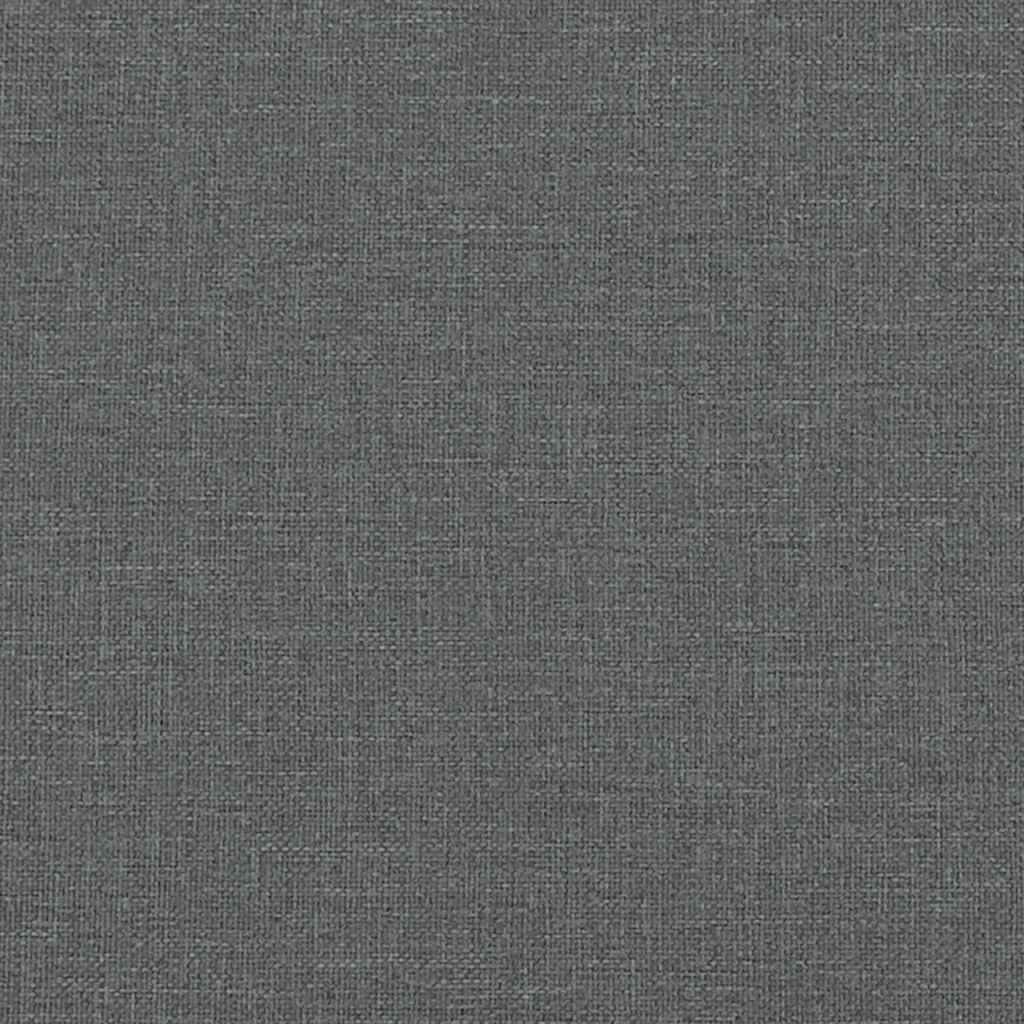 vidaXL Canapea cu 2 locuri, gri închis, 120 cm, material textil