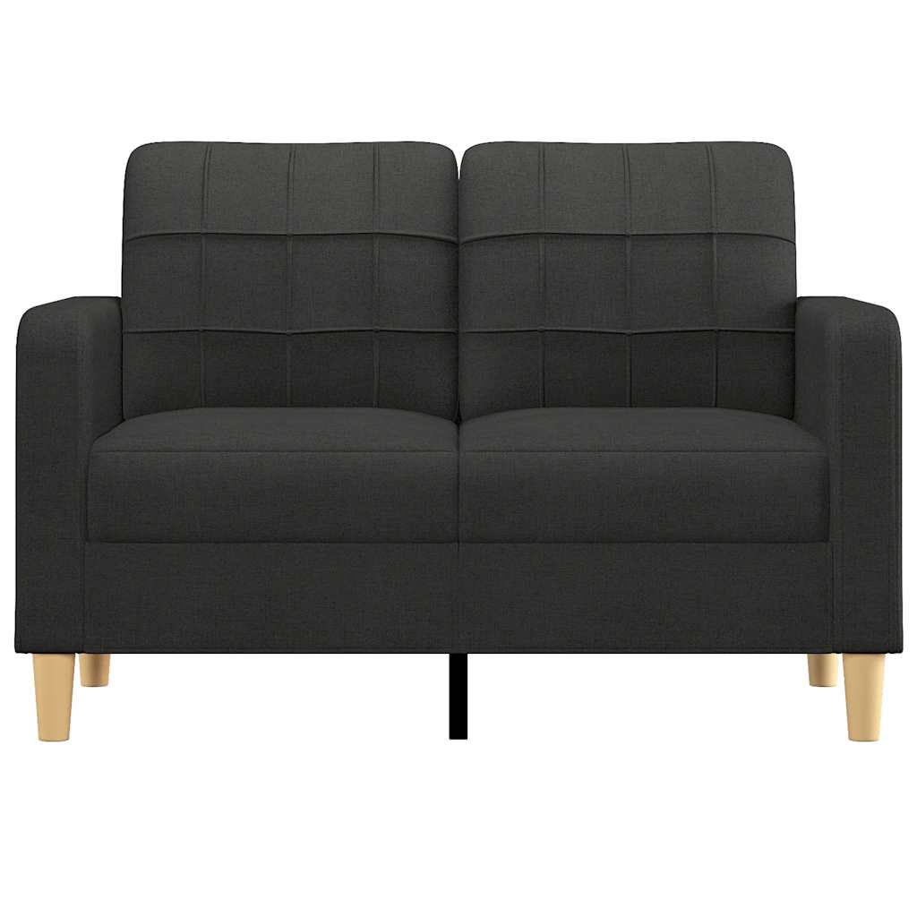vidaXL Canapea cu 2 locuri, negru, 120 cm, material textil vidaXL Canapea cu 2 locuri, negru, 120 cm, material textil