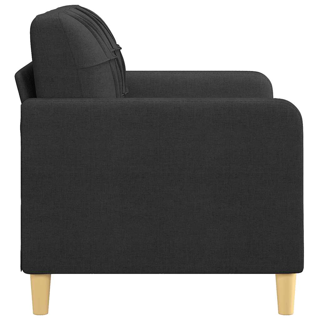 vidaXL Canapea cu 2 locuri, negru, 120 cm, material textil vidaXL Canapea cu 2 locuri, negru, 120 cm, material textil