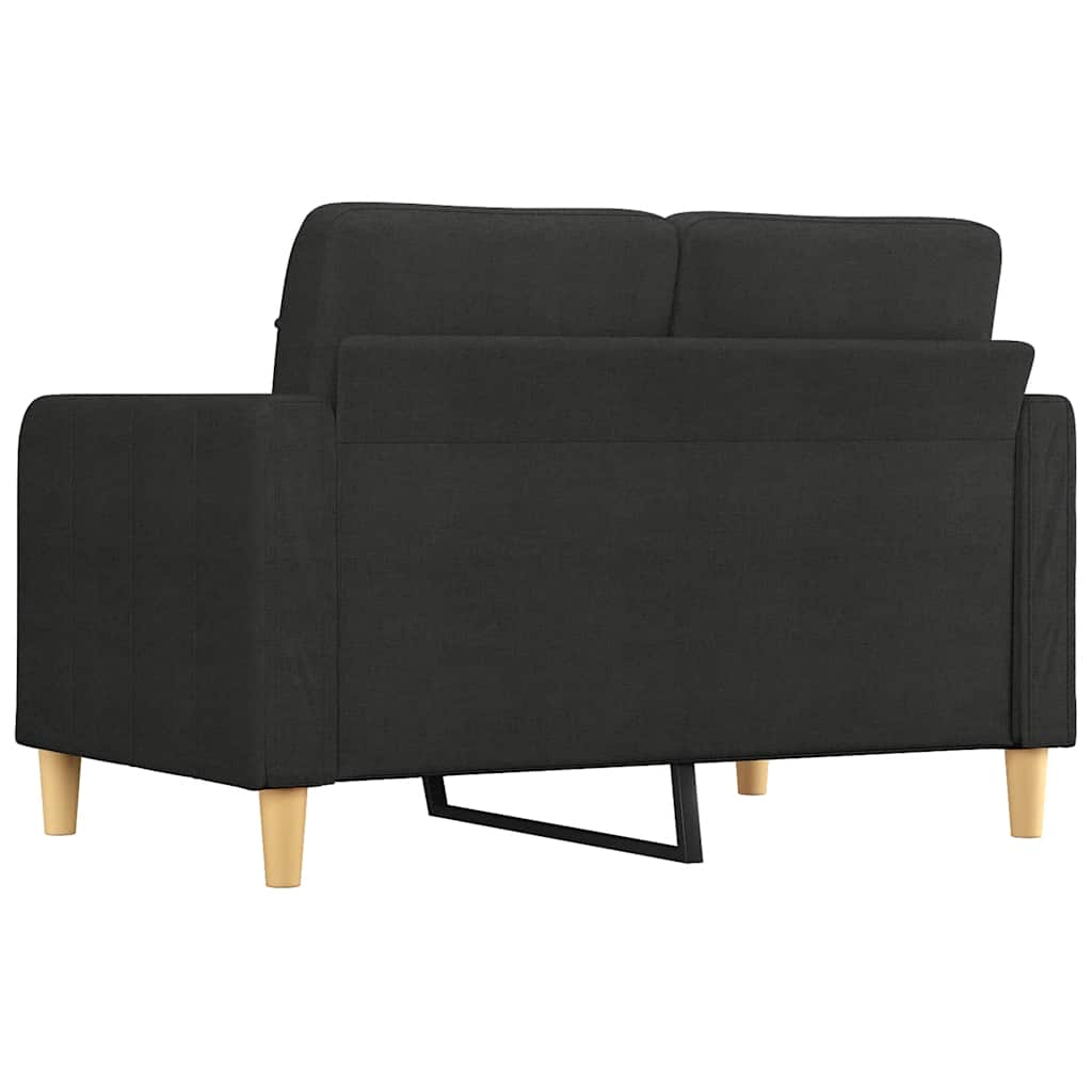 vidaXL Canapea cu 2 locuri, negru, 120 cm, material textil vidaXL Canapea cu 2 locuri, negru, 120 cm, material textil