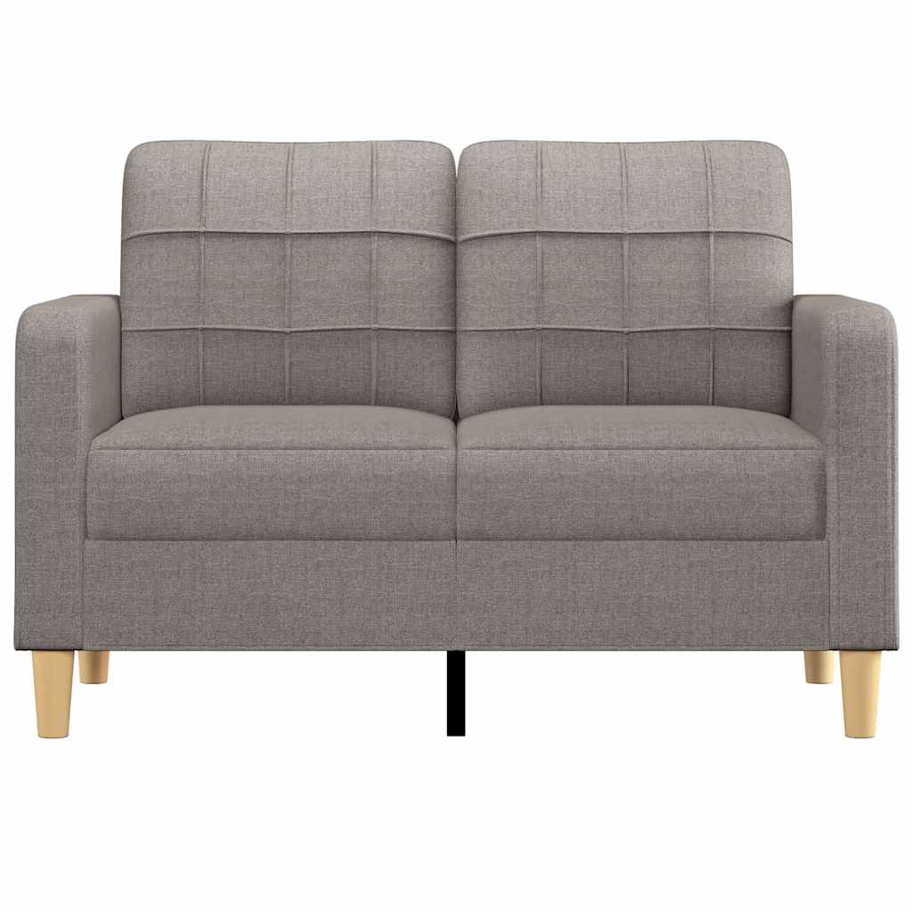 vidaXL Canapea cu 2 locuri, gri taupe, 120 cm, material textil vidaXL Canapea cu 2 locuri, gri taupe, 120 cm, material textil
