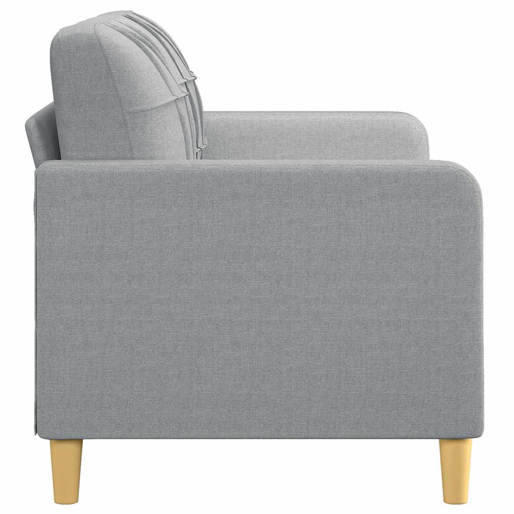 vidaXL Canapea cu 2 locuri, gri deschis, 140 cm, material textil vidaXL Canapea cu 2 locuri, gri deschis, 140 cm, material textil