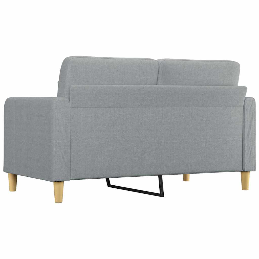 vidaXL Canapea cu 2 locuri, gri deschis, 140 cm, material textil vidaXL Canapea cu 2 locuri, gri deschis, 140 cm, material textil
