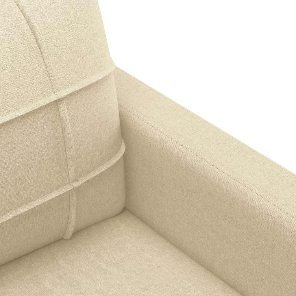 vidaXL Canapea cu 2 locuri, crem, 140 cm, material textil vidaXL Canapea cu 2 locuri, crem, 140 cm, material textil