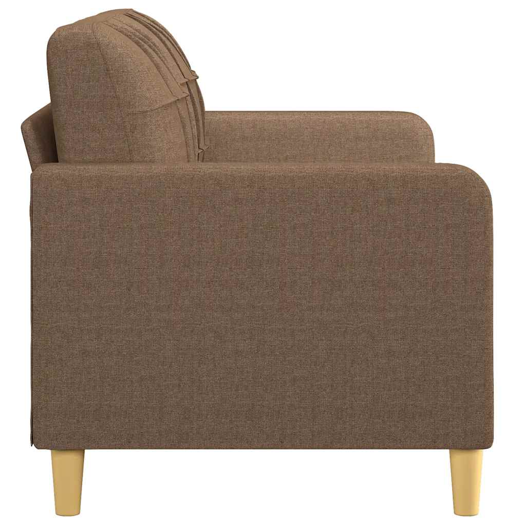 vidaXL Canapea cu 2 locuri, maro, 140 cm, material textil vidaXL Canapea cu 2 locuri, maro, 140 cm, material textil