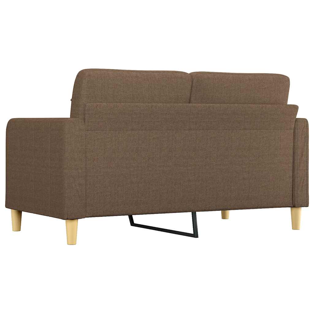 vidaXL Canapea cu 2 locuri, maro, 140 cm, material textil vidaXL Canapea cu 2 locuri, maro, 140 cm, material textil