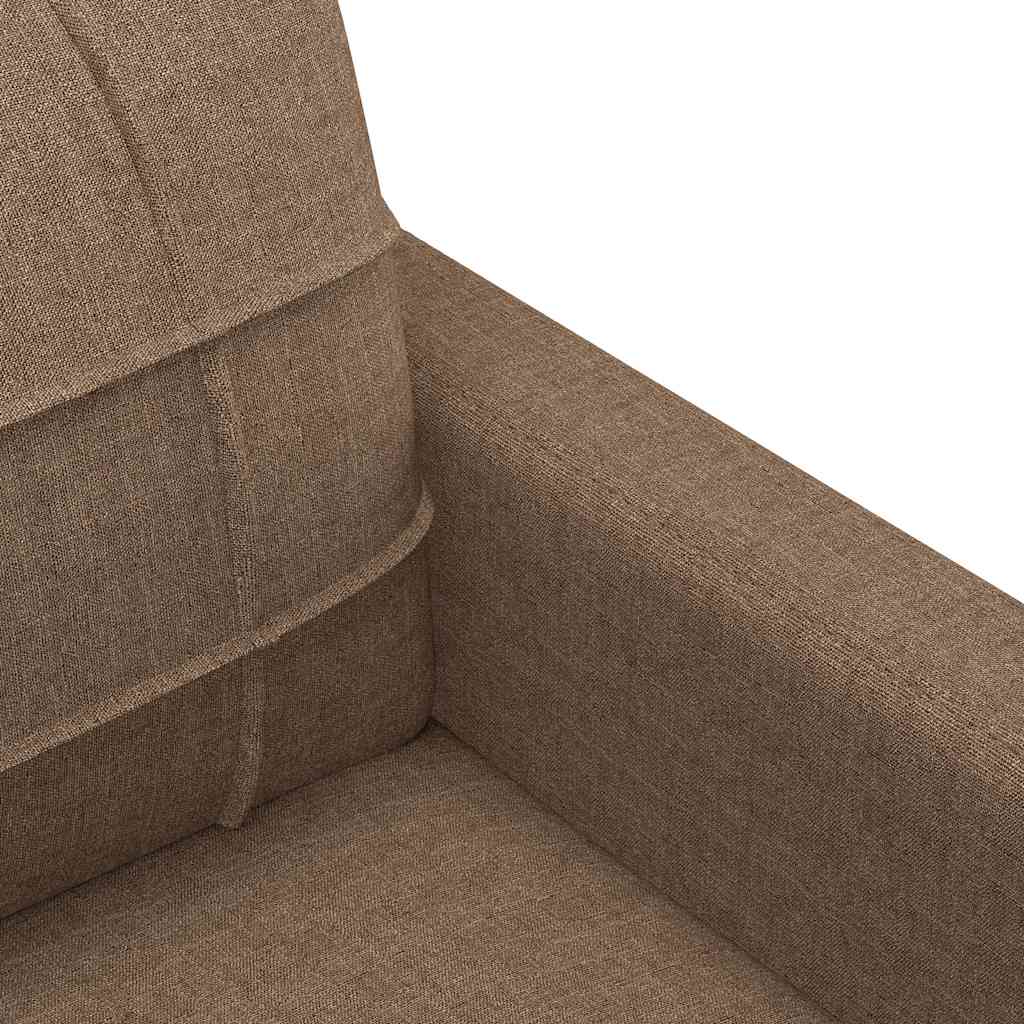 vidaXL Canapea cu 2 locuri, maro, 140 cm, material textil vidaXL Canapea cu 2 locuri, maro, 140 cm, material textil
