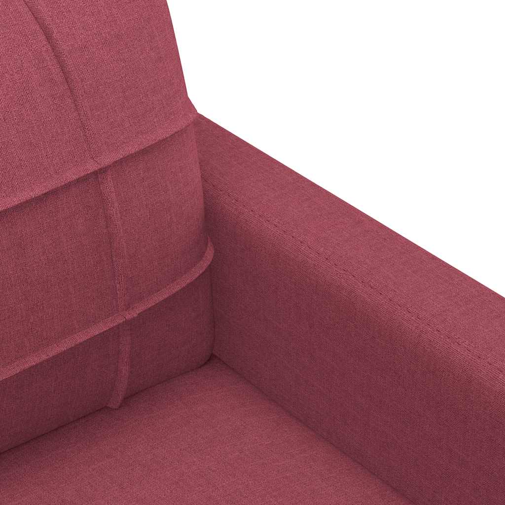 vidaXL Canapea cu 2 locuri, roșu vin, 140 cm, material textil