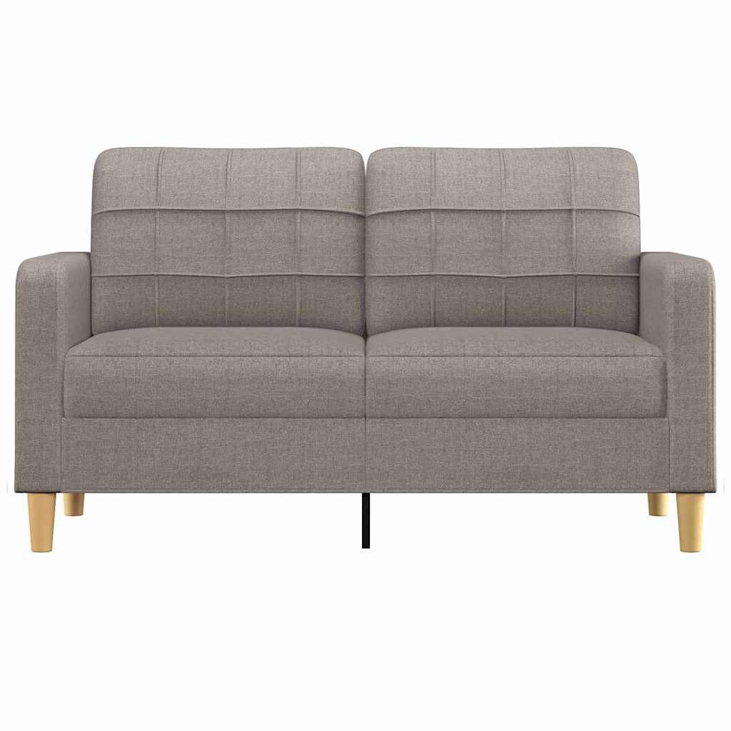 vidaXL Canapea cu 2 locuri, gri taupe, 140 cm, material textil vidaXL Canapea cu 2 locuri, gri taupe, 140 cm, material textil
