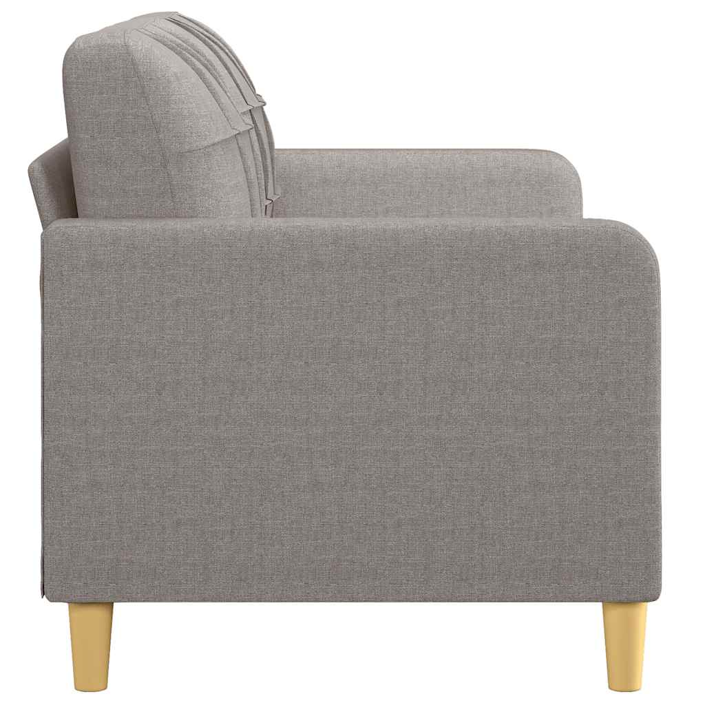 vidaXL Canapea cu 2 locuri, gri taupe, 140 cm, material textil vidaXL Canapea cu 2 locuri, gri taupe, 140 cm, material textil