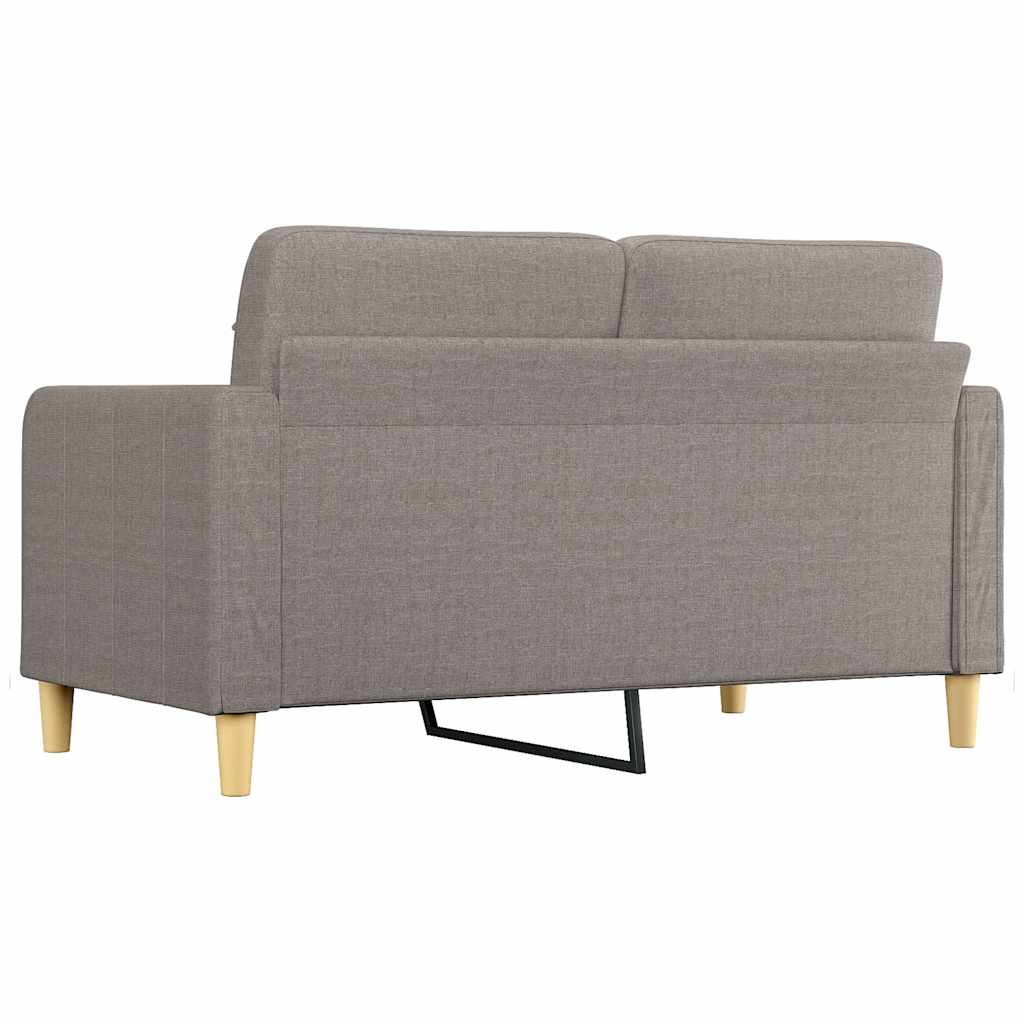 vidaXL Canapea cu 2 locuri, gri taupe, 140 cm, material textil vidaXL Canapea cu 2 locuri, gri taupe, 140 cm, material textil