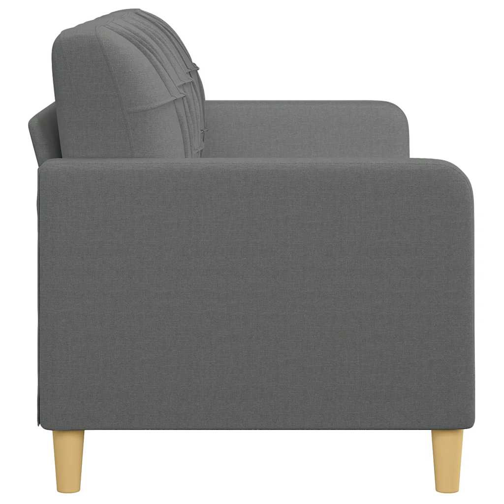 vidaXL Canapea cu 3 locuri, gri închis, 180 cm, material textil vidaXL Canapea cu 3 locuri, gri închis, 180 cm, material textil