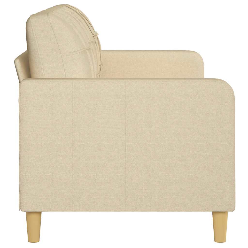vidaXL Canapea cu 3 locuri, crem, 180 cm, material textil vidaXL Canapea cu 3 locuri, crem, 180 cm, material textil