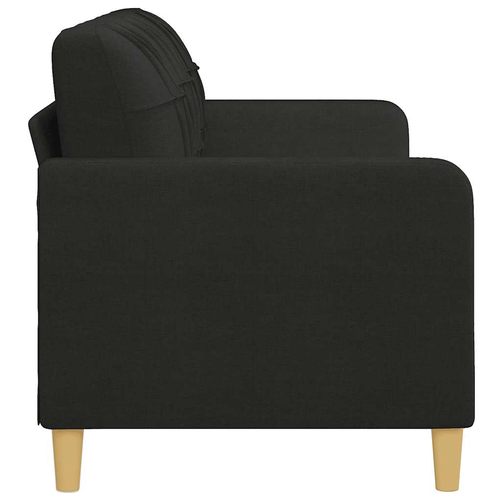 vidaXL Canapea cu 3 locuri, negru, 180 cm, material textil