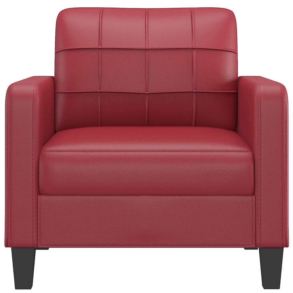 vidaXL Canapea de o persoană, roșu vin, 60 cm, piele ecologică vidaXL Canapea de o persoană, roșu vin, 60 cm, piele ecologică