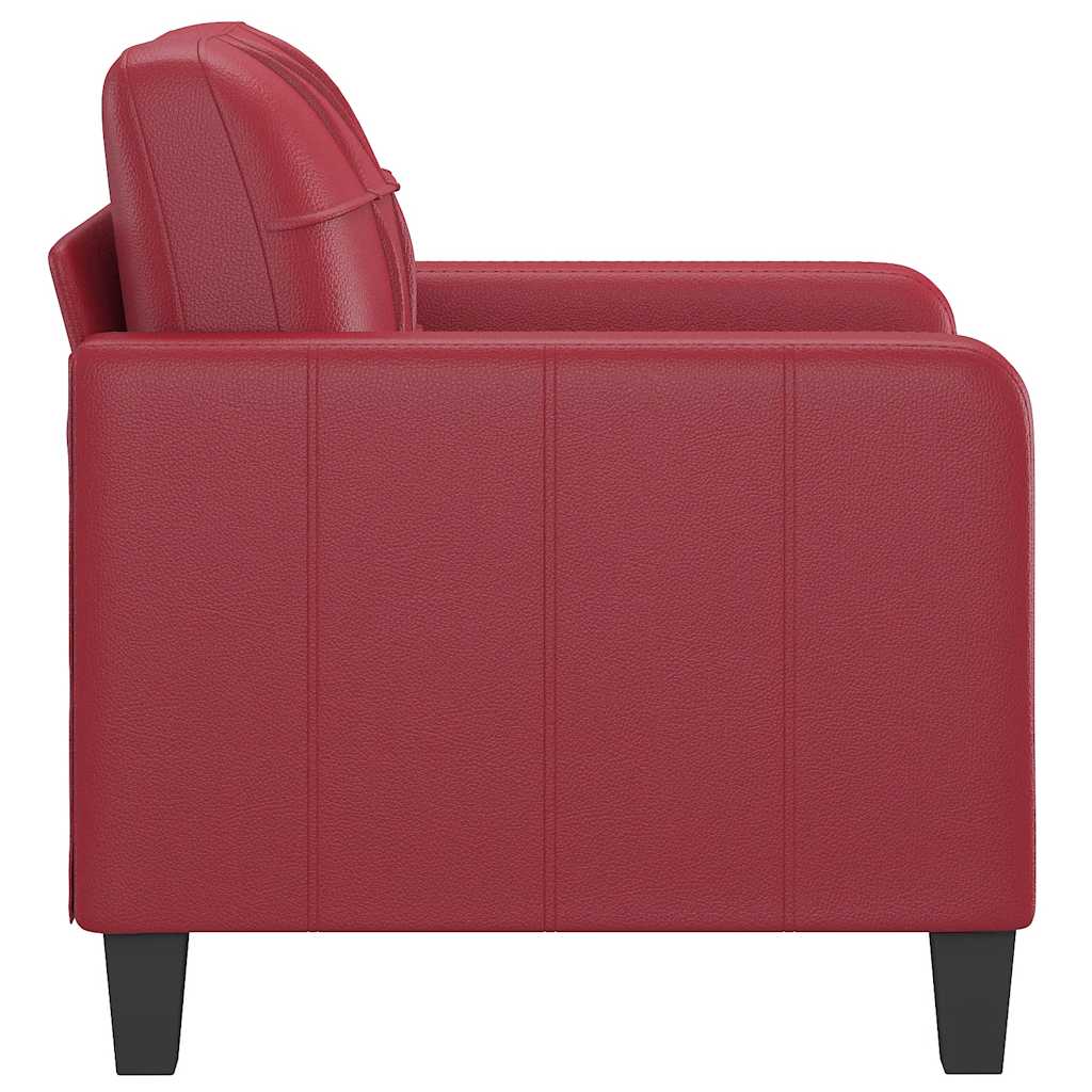 vidaXL Canapea de o persoană, roșu vin, 60 cm, piele ecologică vidaXL Canapea de o persoană, roșu vin, 60 cm, piele ecologică