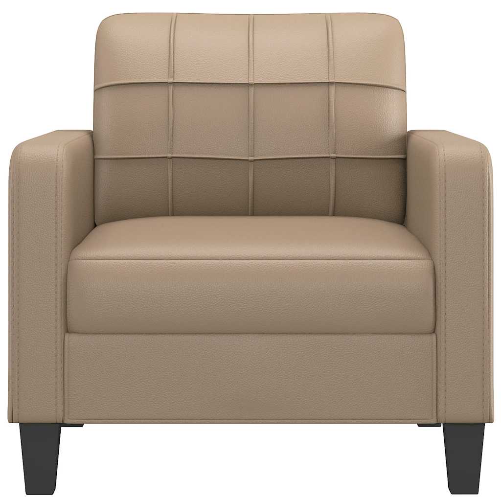 vidaXL Canapea de o persoană, cappuccino, 60 cm, piele ecologică vidaXL Canapea de o persoană, cappuccino, 60 cm, piele ecologică