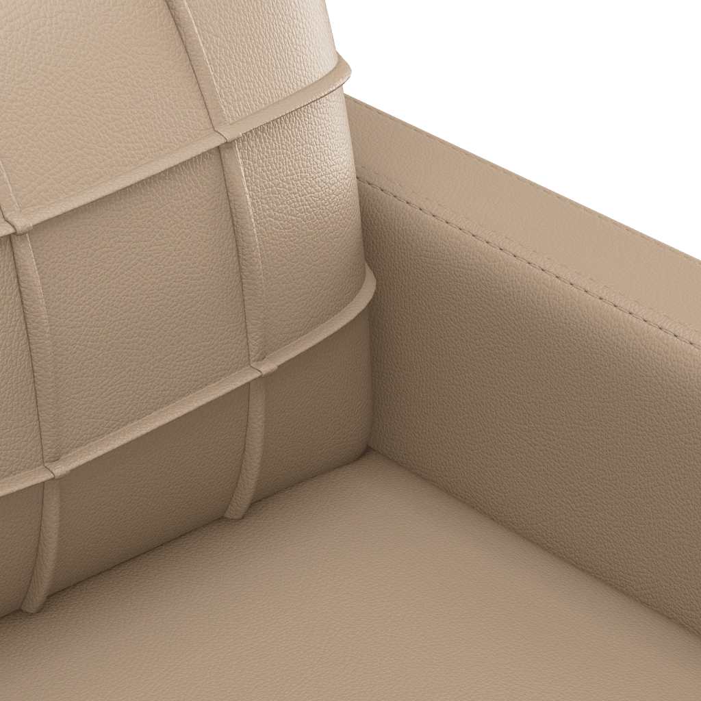 vidaXL Canapea cu 2 locuri, cappuccino, 140 cm, piele ecologică
