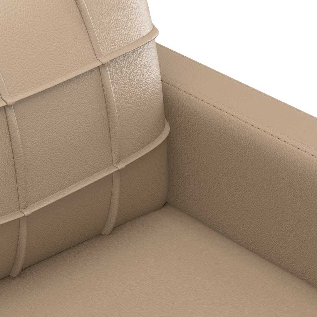 vidaXL Canapea cu 3 locuri, cappuccino, 180 cm, piele ecologică vidaXL Canapea cu 3 locuri, cappuccino, 180 cm, piele ecologică