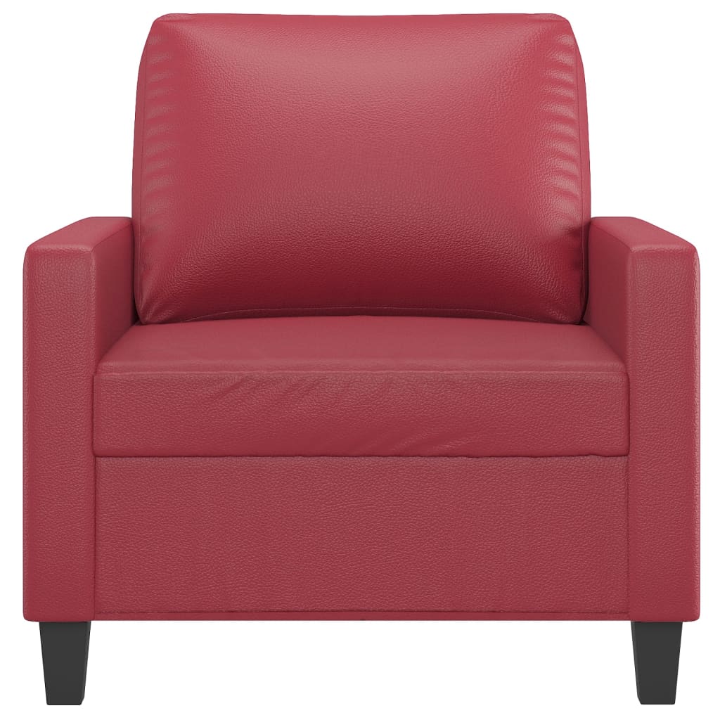 vidaXL Canapea de o persoană, roșu vin, 60 cm, piele ecologică vidaXL Canapea de o persoană, roșu vin, 60 cm, piele ecologică