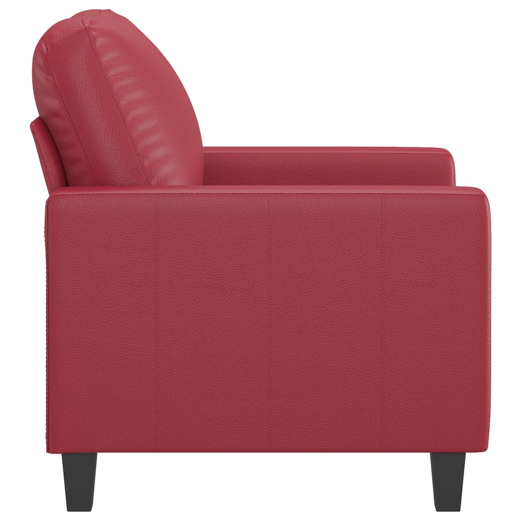 vidaXL Canapea de o persoană, roșu vin, 60 cm, piele ecologică vidaXL Canapea de o persoană, roșu vin, 60 cm, piele ecologică