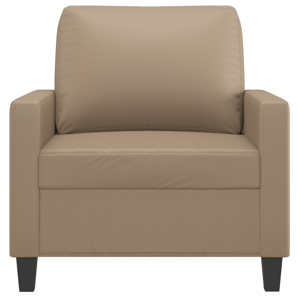 vidaXL Canapea de o persoană, cappuccino, 60 cm, piele ecologică vidaXL Canapea de o persoană, cappuccino, 60 cm, piele ecologică