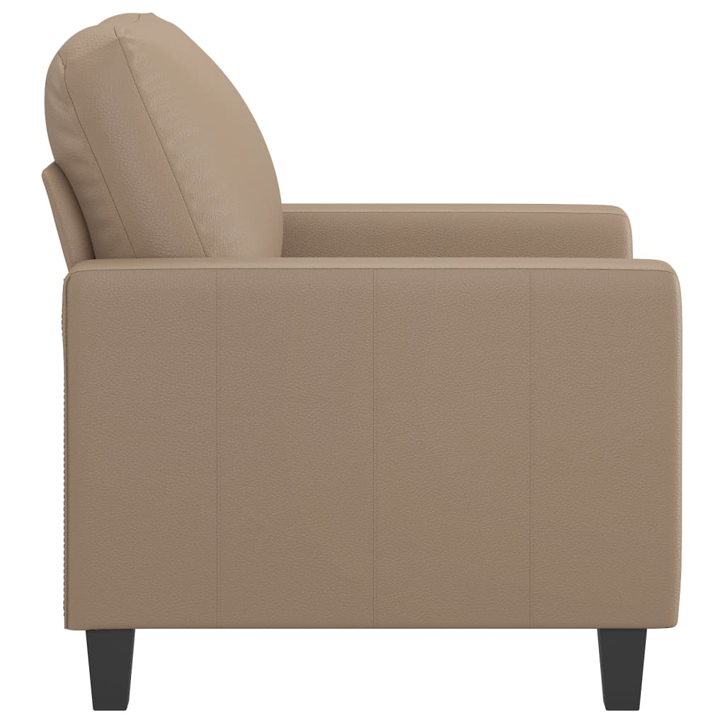 vidaXL Canapea de o persoană, cappuccino, 60 cm, piele ecologică vidaXL Canapea de o persoană, cappuccino, 60 cm, piele ecologică